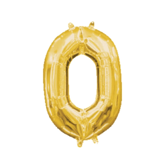 Large Number Gold Foil Balloons 34"