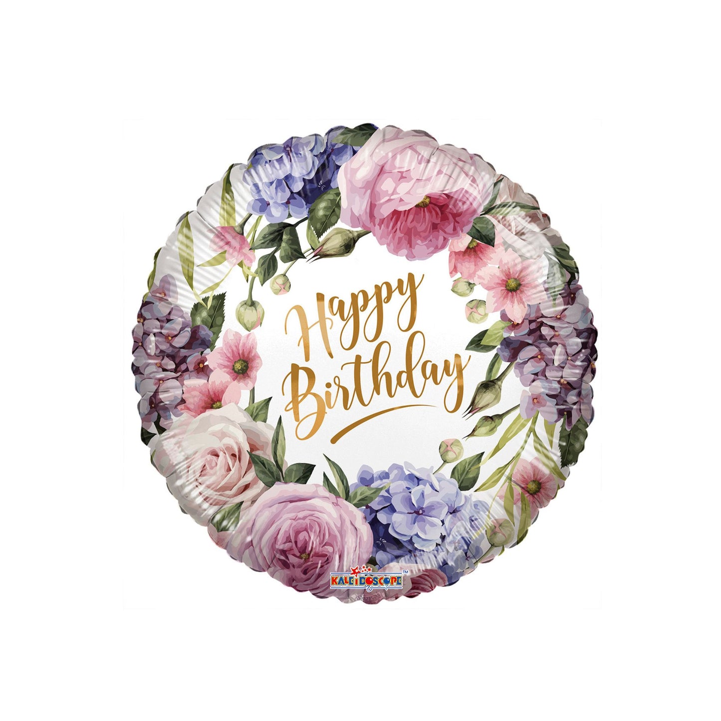 Happy Birthday Spring Flowers Foil Balloon 18"