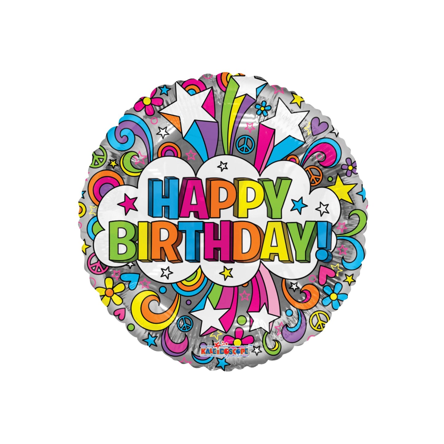 Happy Birthday Groovy Foil Balloon 18"