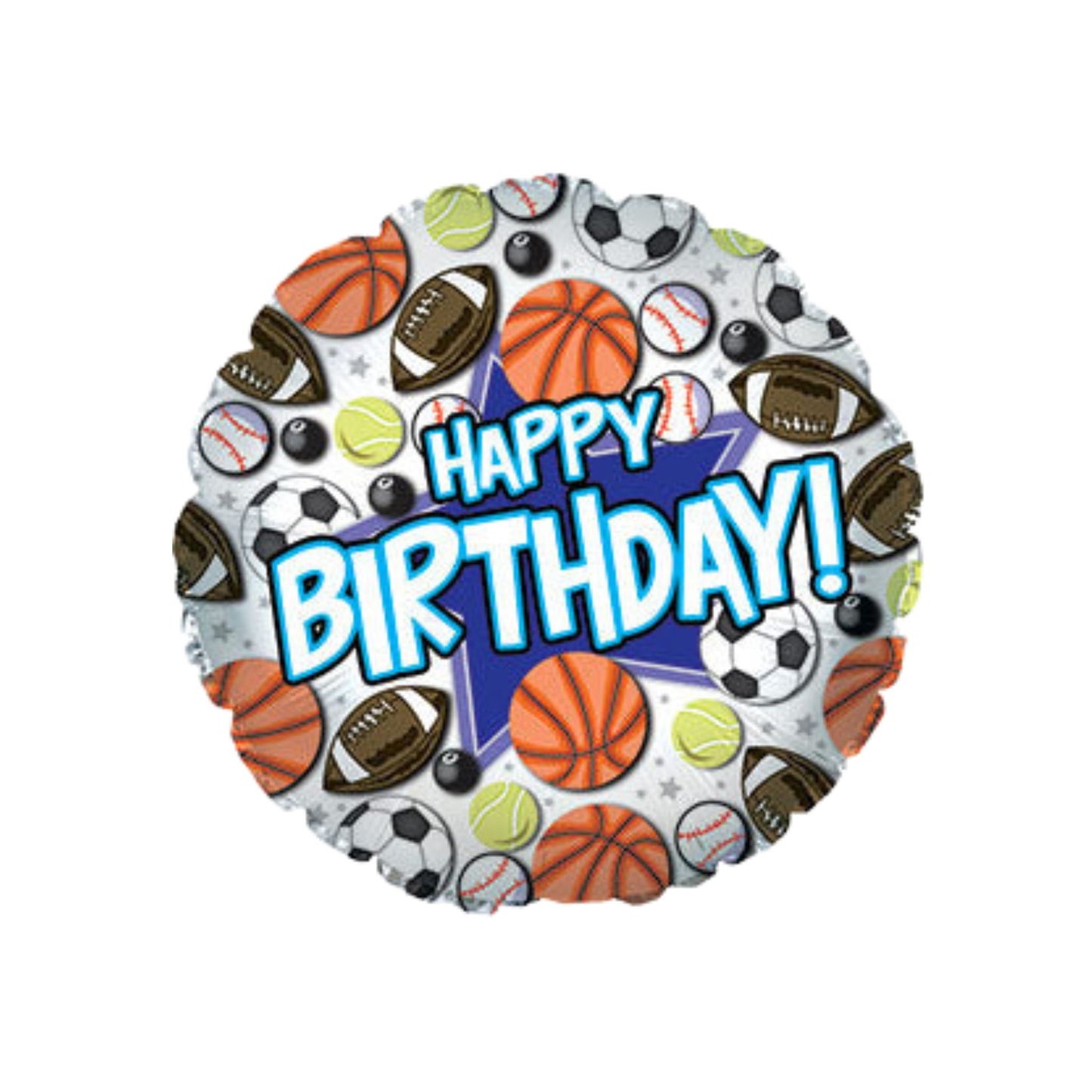 Happy Birthday Sports Foil Balloon 18"