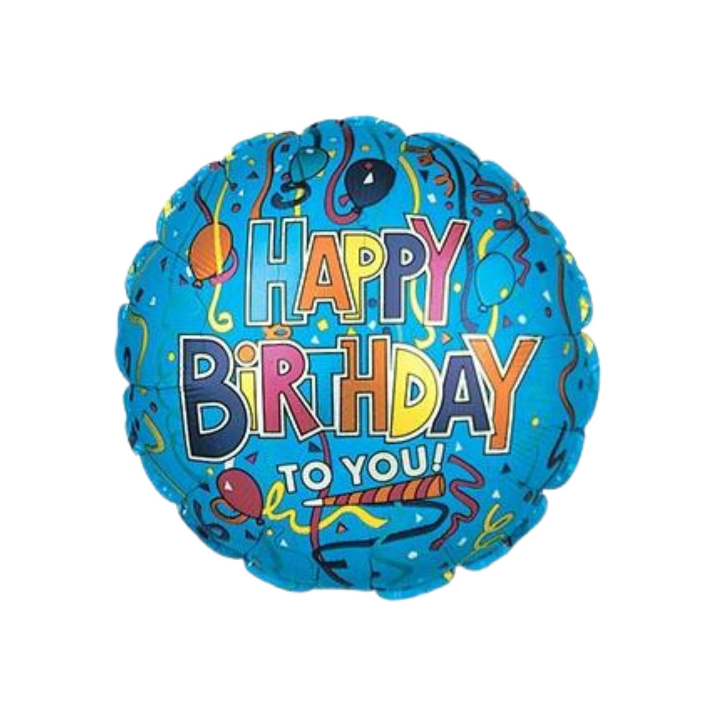 Happy Birthday Streamers Foil Balloon 18"