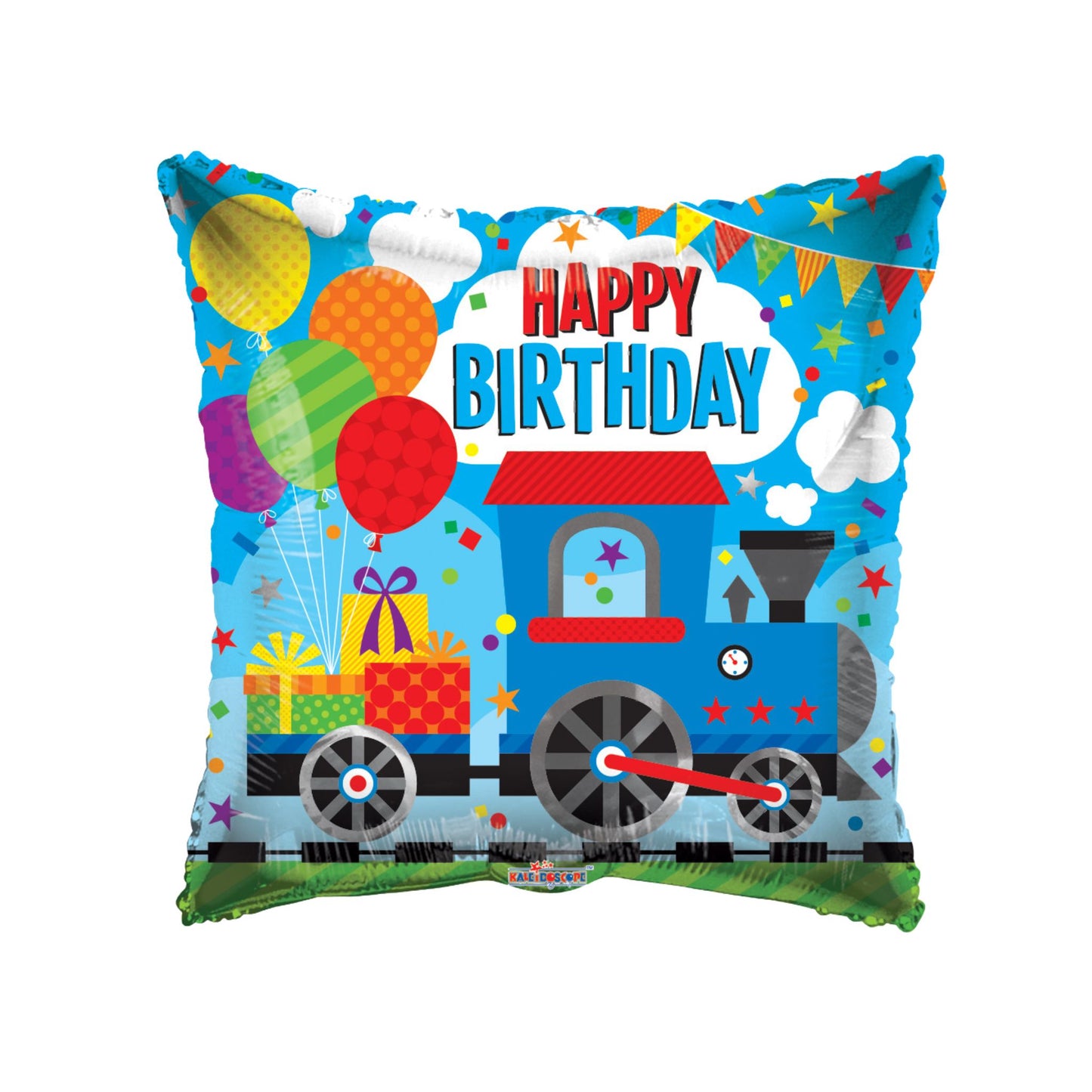 Train Happy Birthday Foil Balloon 18"
