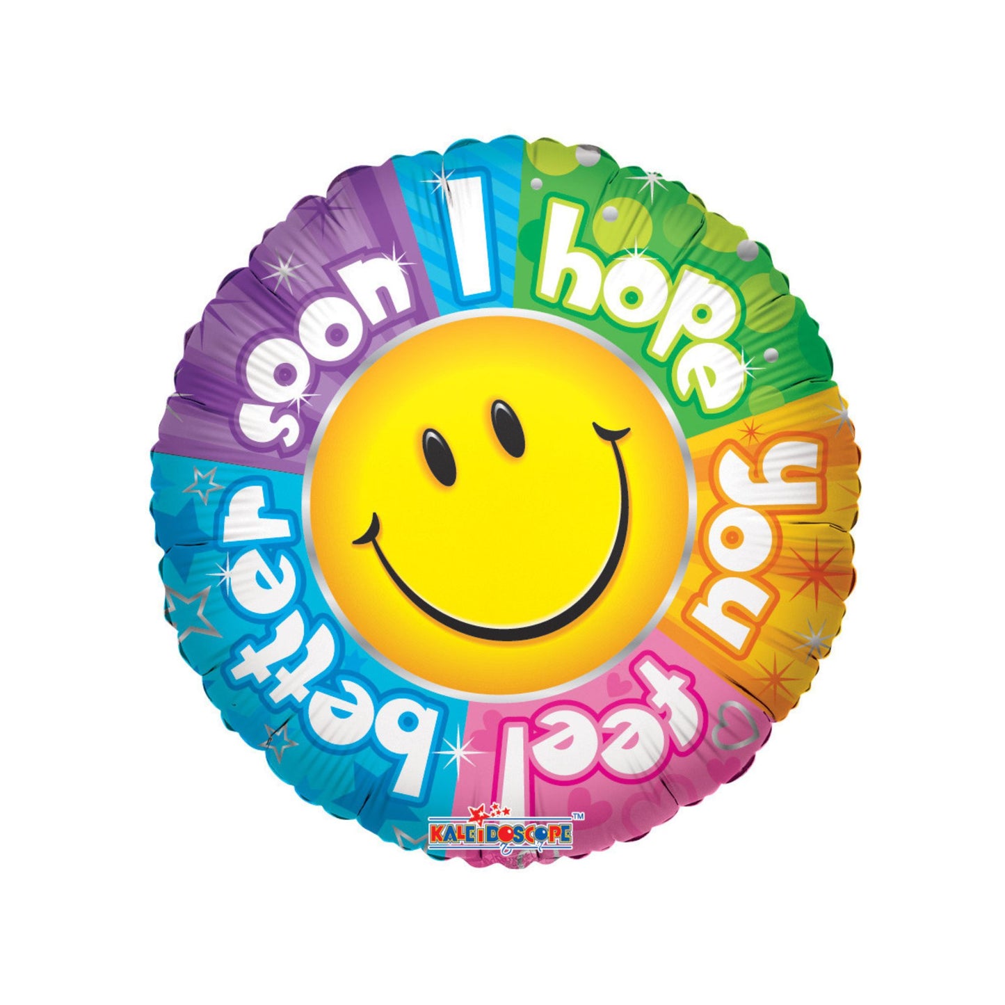 Get Well Soon Smiley Face Foil Balloon 18"