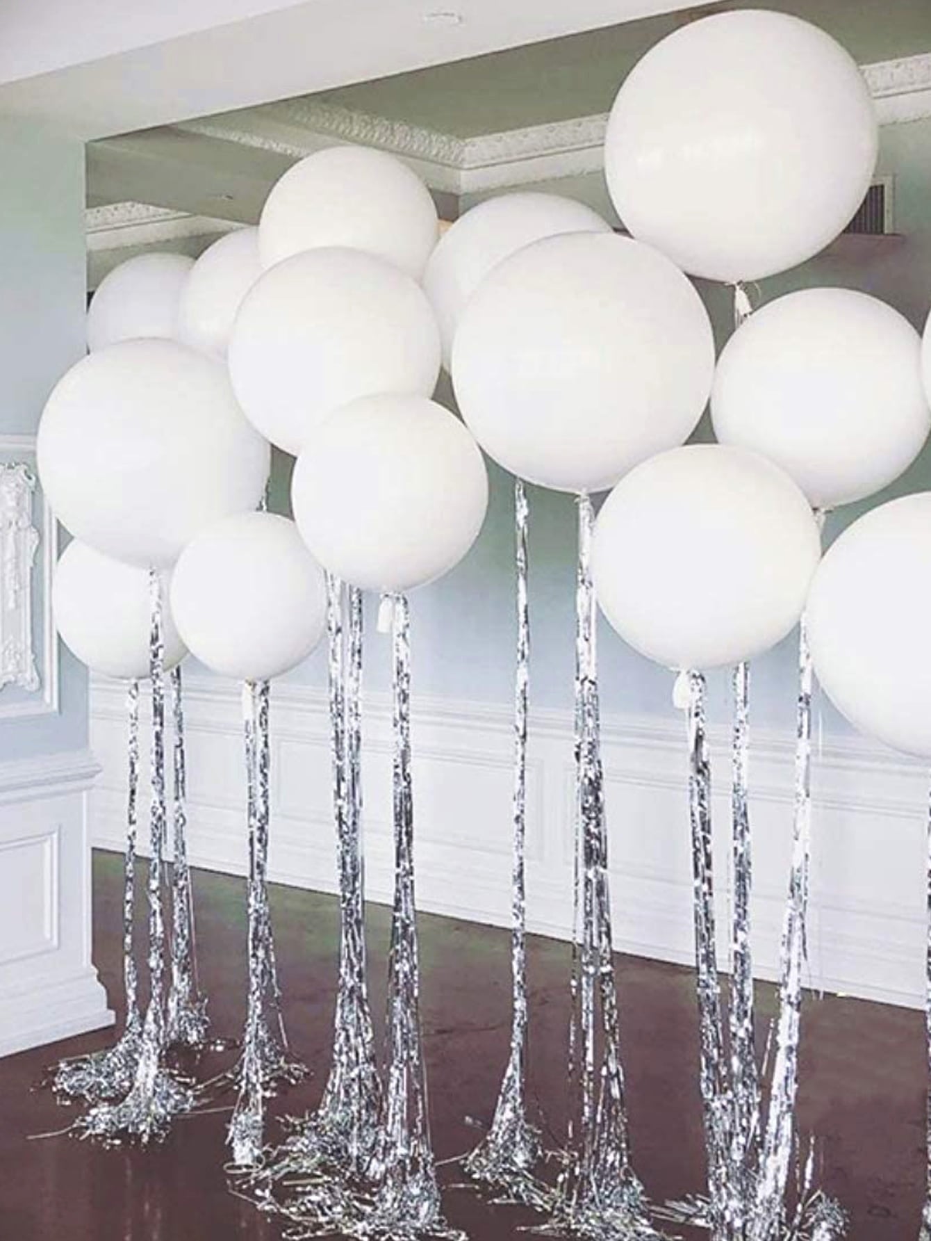 Silver Balloon Tinsel Tail