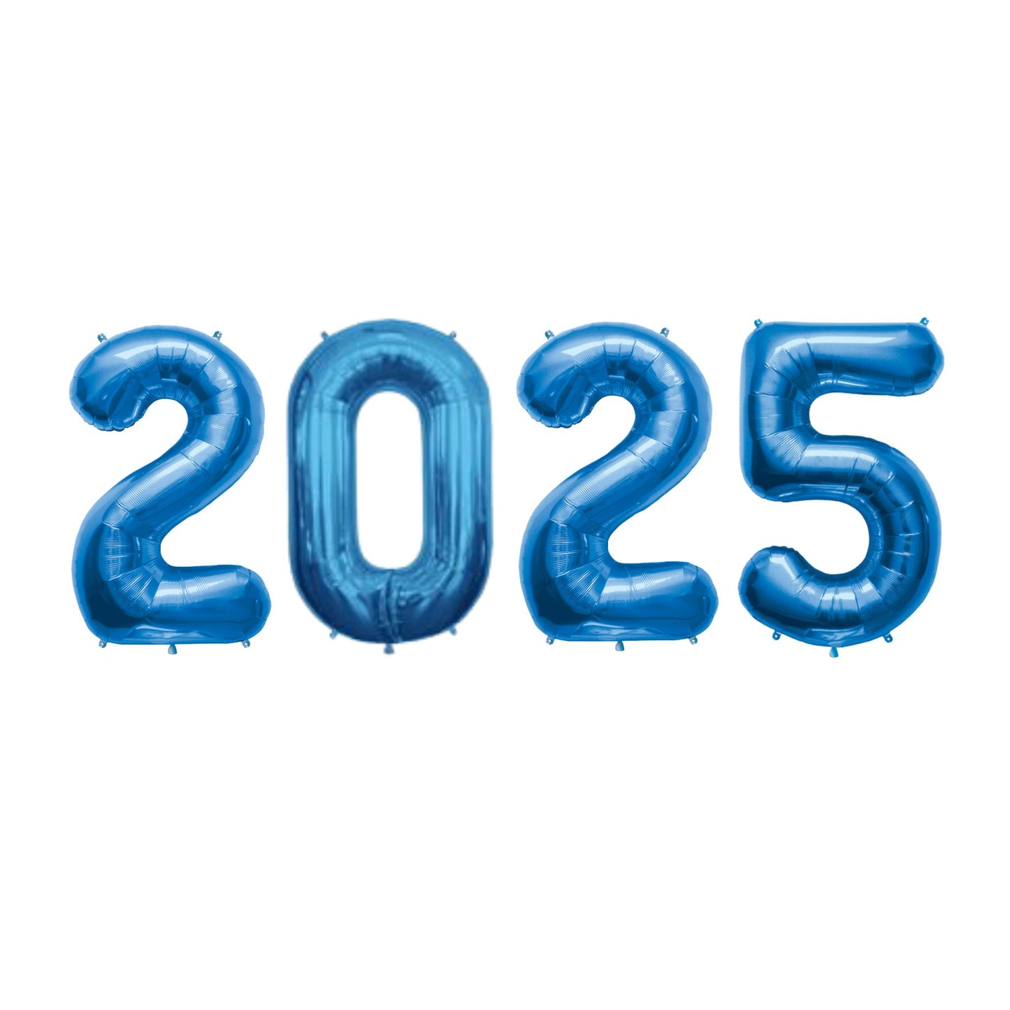 2025 Large Number Blue Foil Balloons 34"