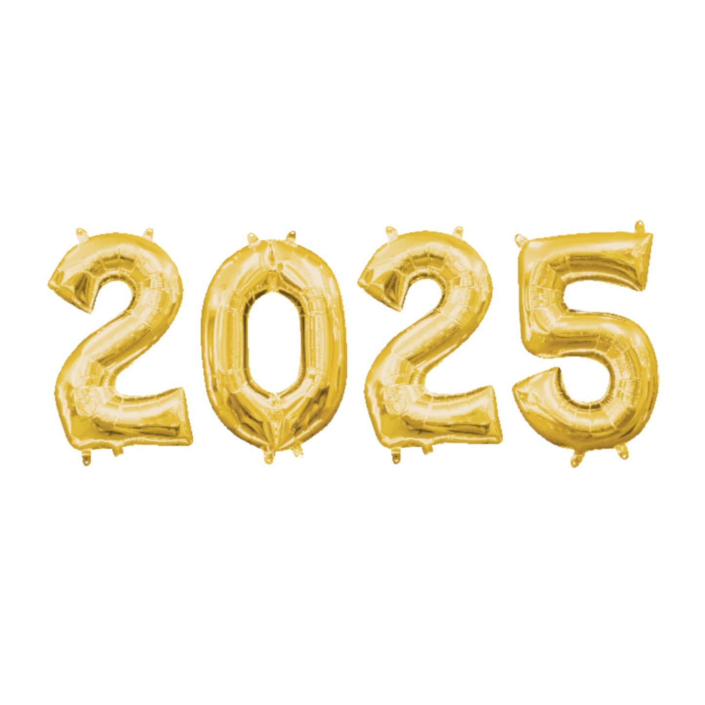 2025 Large Number Gold Foil Balloons 34"
