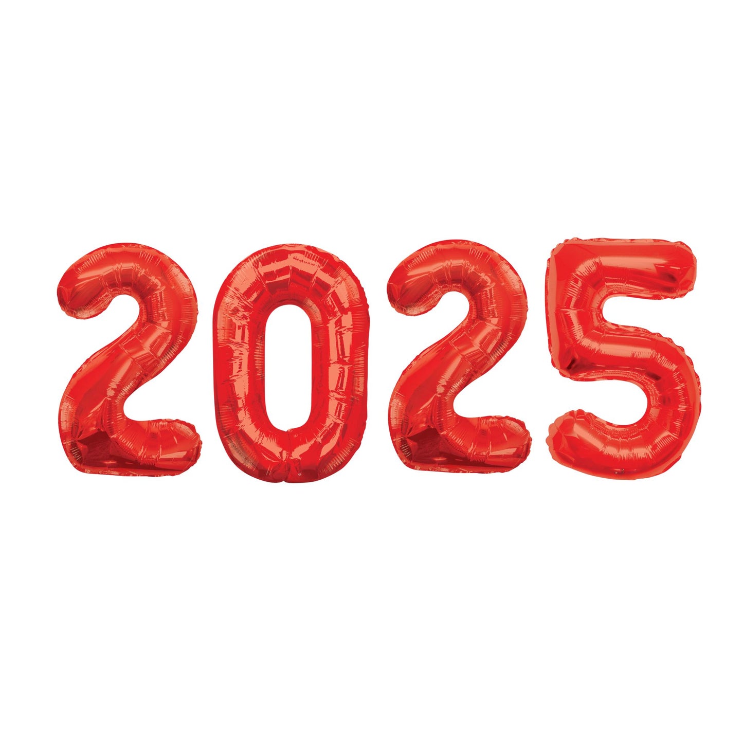 2025 Large Number Red Foil Balloons 34"