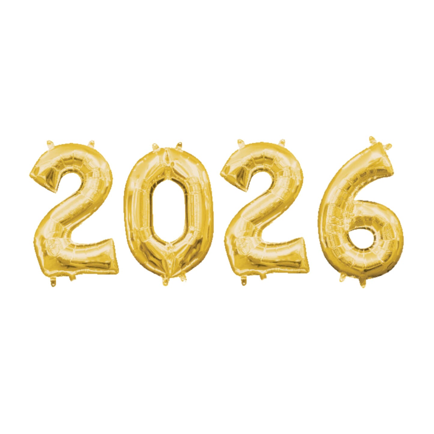 2026 Large Number Gold Foil Balloons 34"