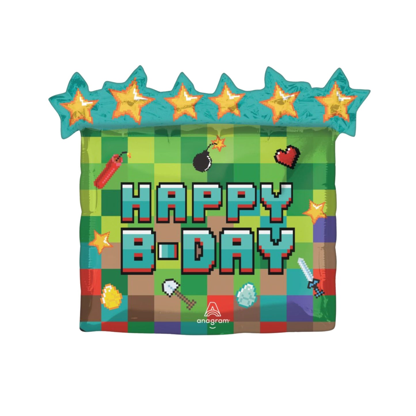 Super Shape Mincecraft Square Foil Balloon 25"