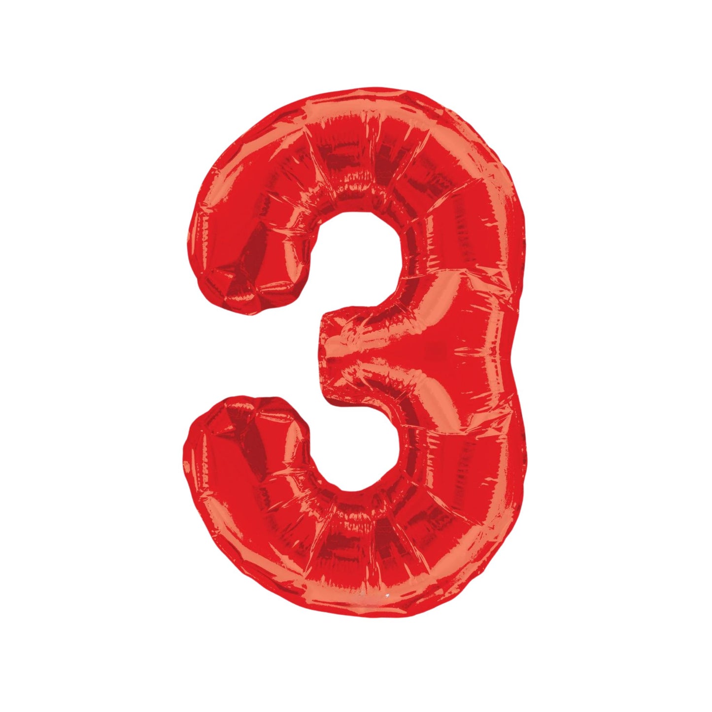 Large Number Red Foil Balloons 34"