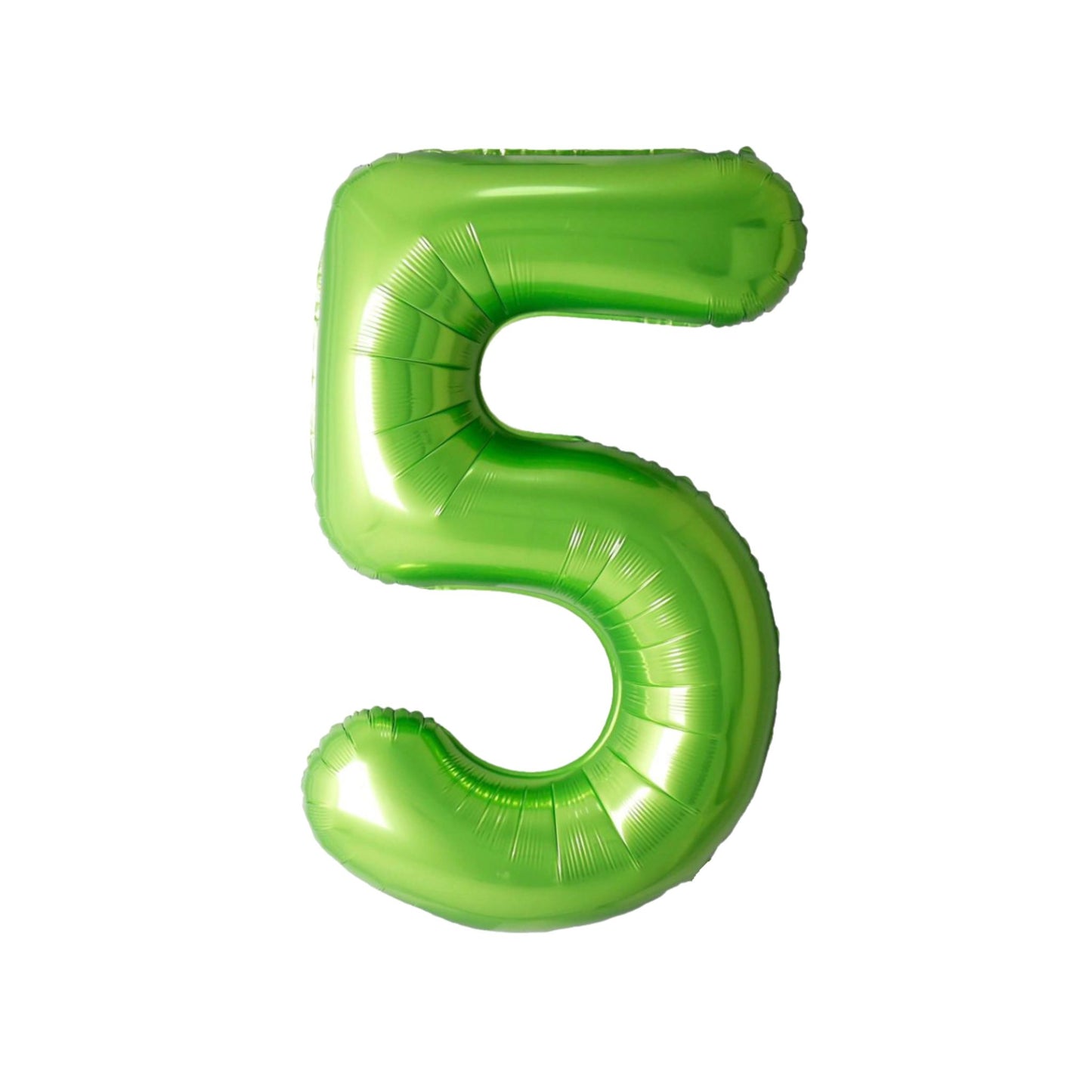 Large Number Lime Green Foil Balloons 34"