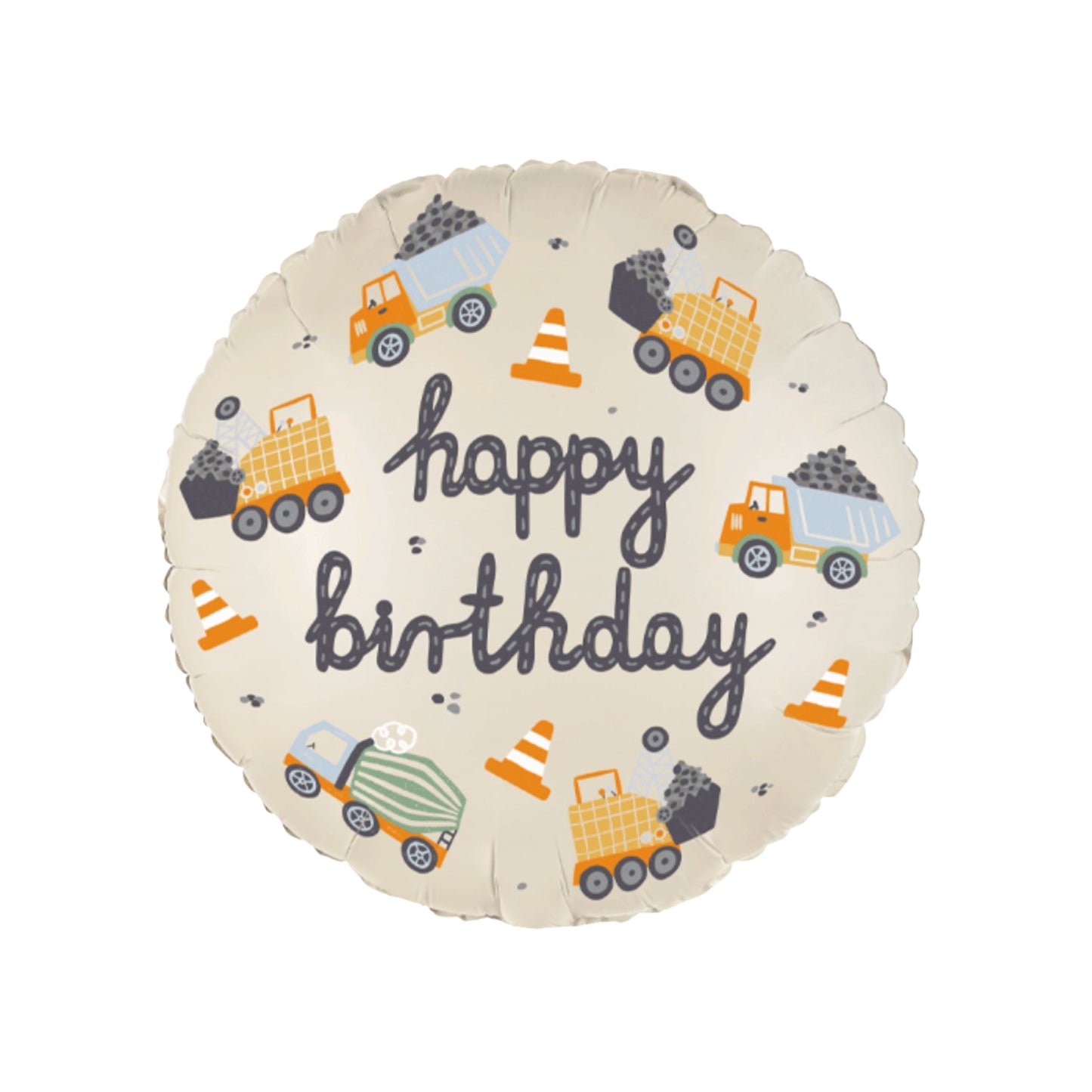 Happy Birthday Trucks Balloon 18''