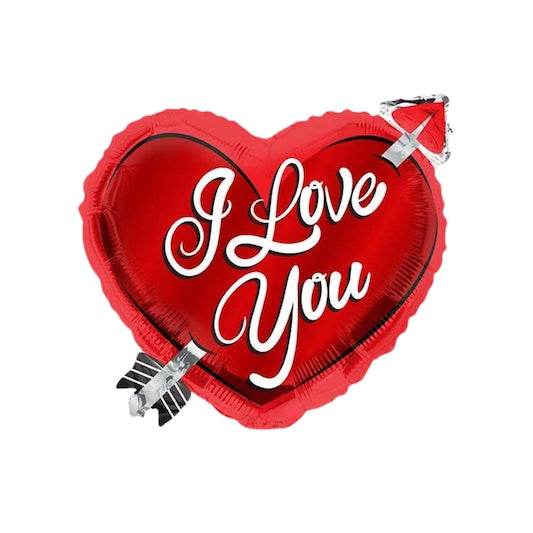 Red I Love You Foil Balloon 18"