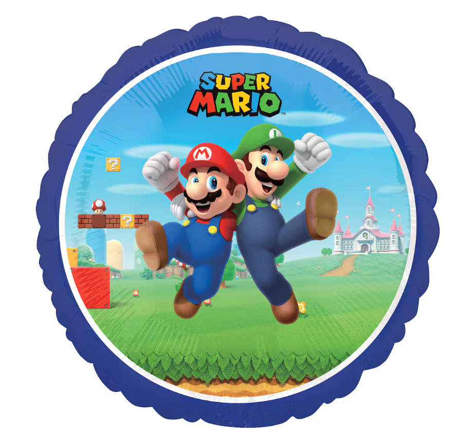 Mario Bros Foil Balloon 17"