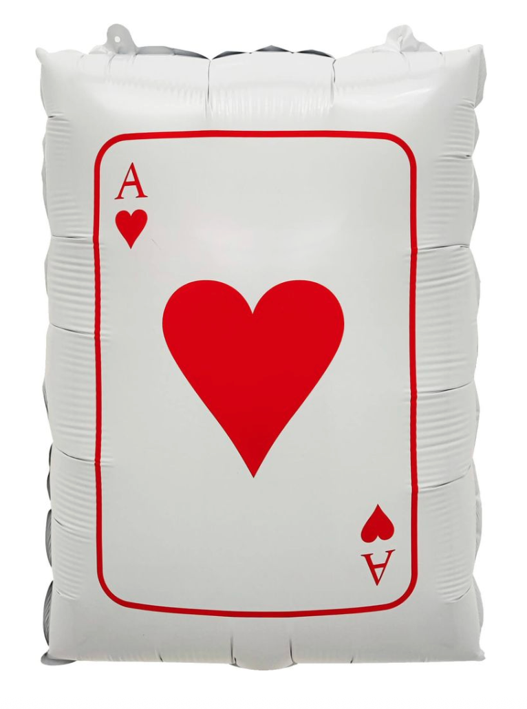 Ace of Hearts Casino Card Foil Balloon 22''