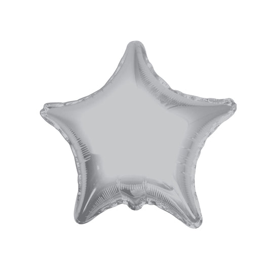 Silver Star Foil Balloon 18"