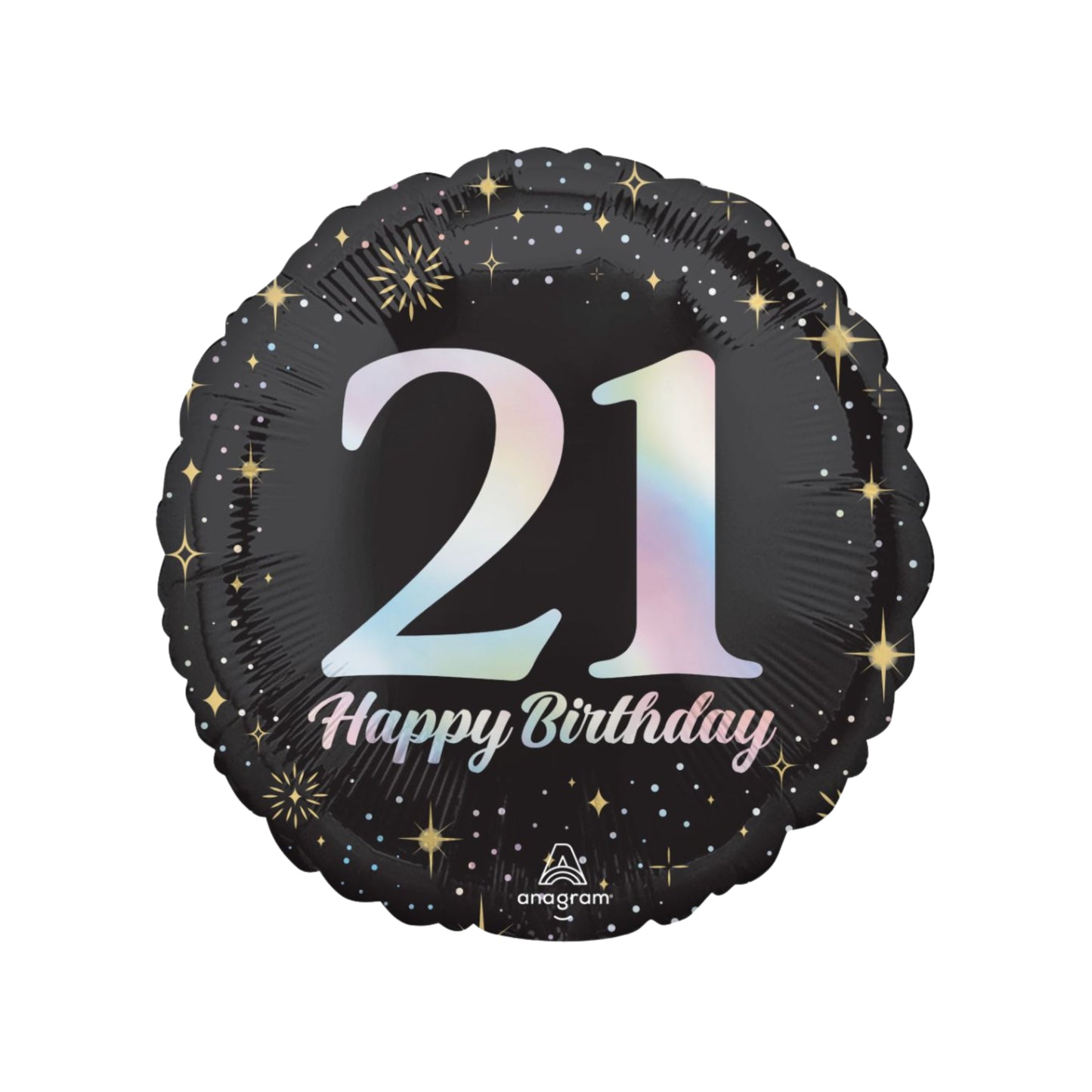 Sparkling 21st Birthday Balloon 17''