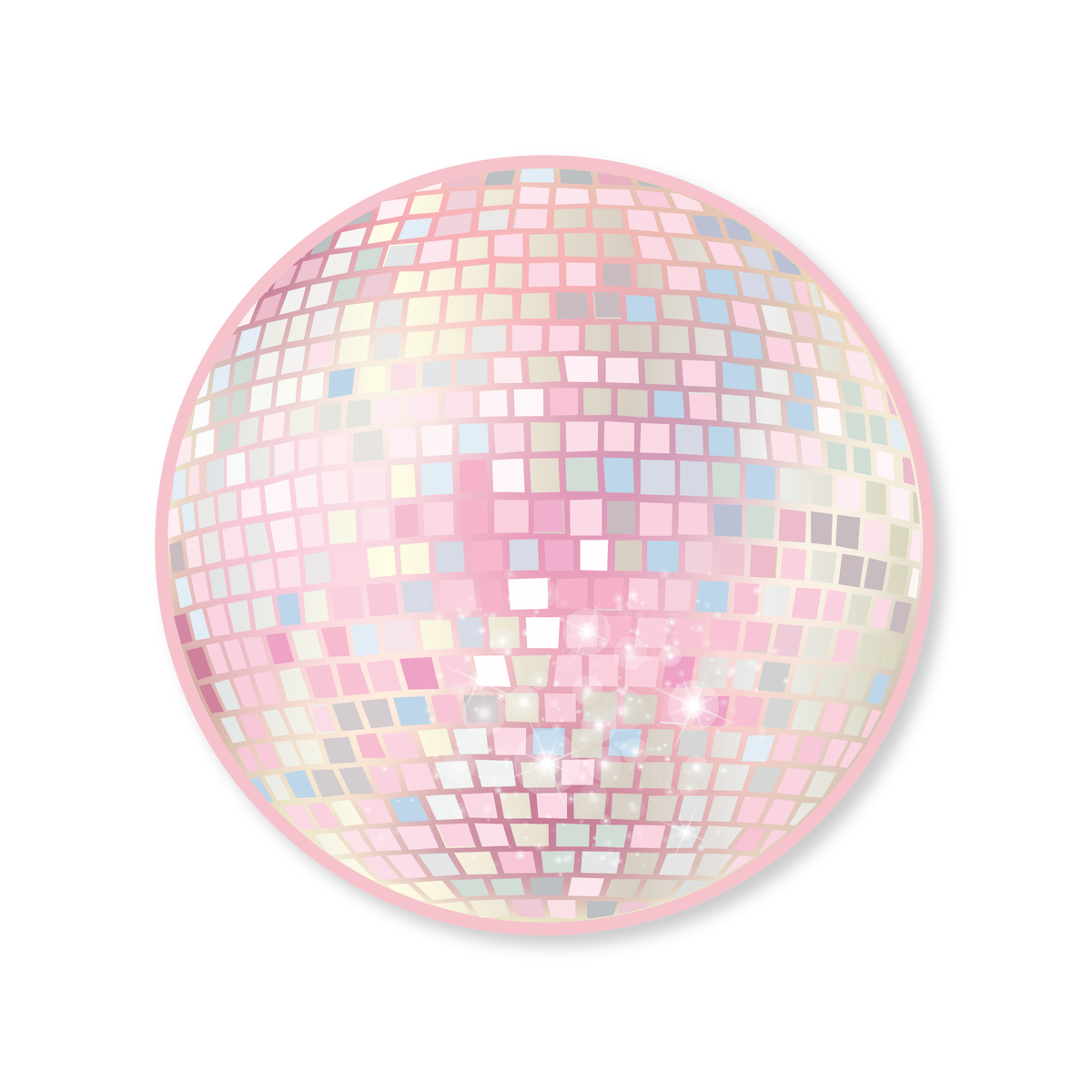 Pink Disco Ball Dessert Plates – Set of 8