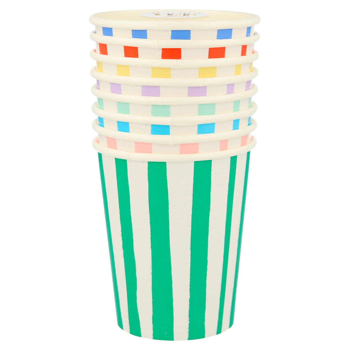 Mixed Stripe Cups