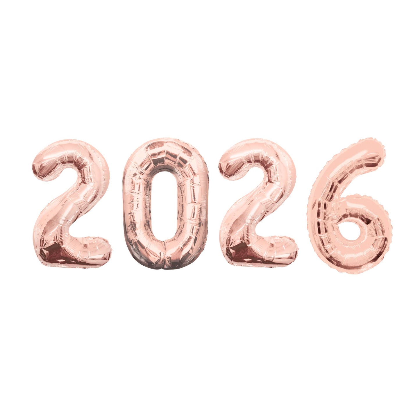 2026 Large Number Rose Pink Foil Balloons 34"