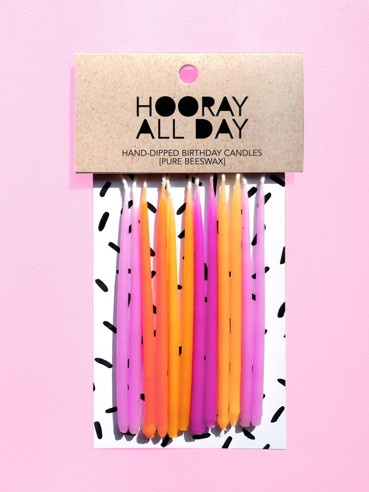 Hand-Dipped Beeswax Birthday Candles: Rainbow Riot