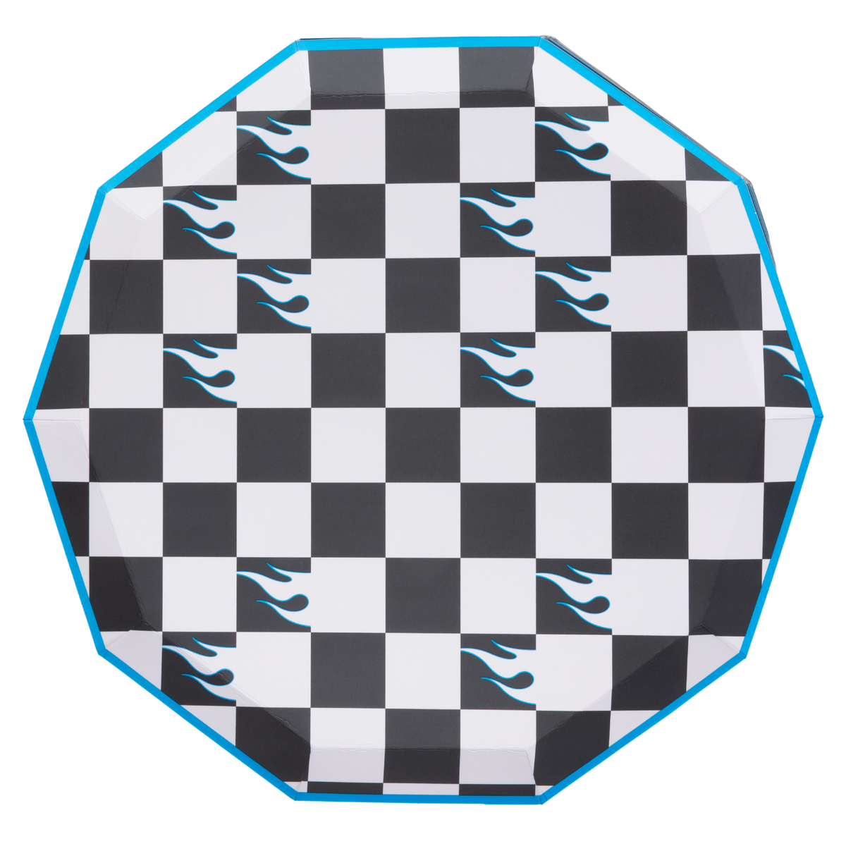 Hot Wheels™ Flame Checker Dinner Plates – Set of 8