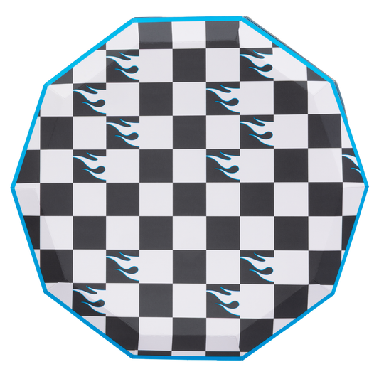 Hot Wheels™ Flame Checker Dinner Plates – Set of 8