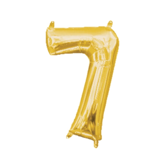 Large Number Gold Foil Balloons 34"