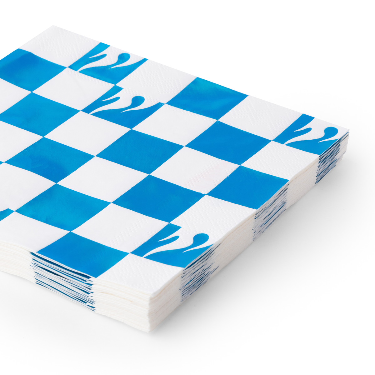 Hot Wheels™ Blue Flame Checker Party Napkins – Set of 20