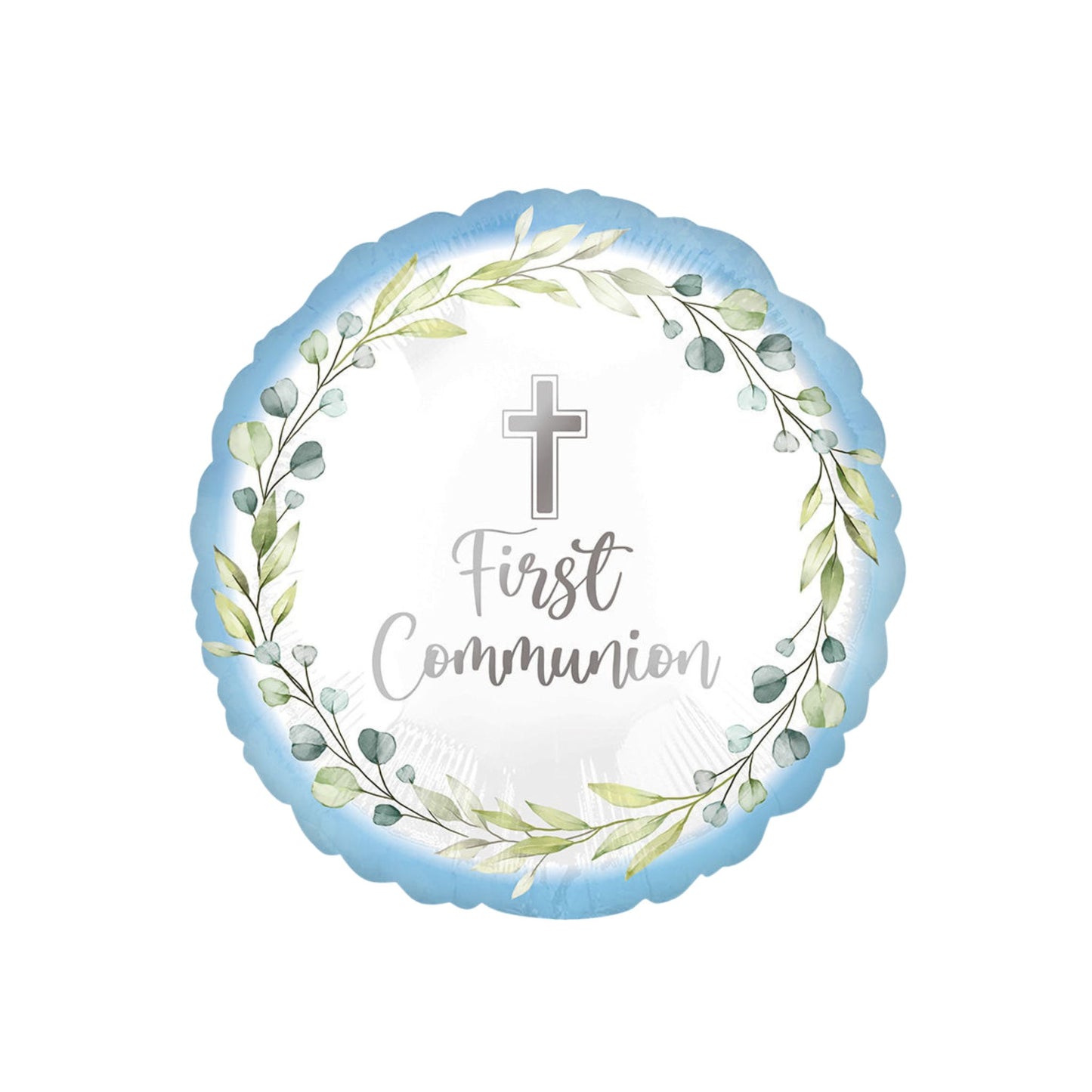 Blue Communion Foil Balloon 18"