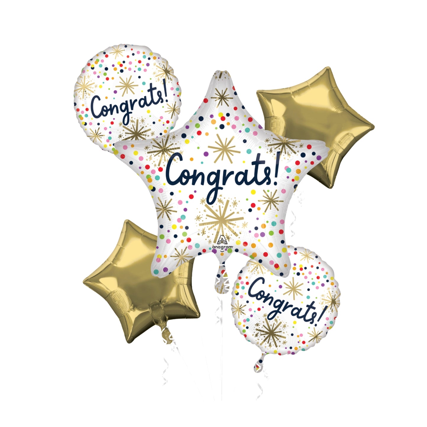 Confetti Sprinkle Congrats Foil Balloon Bouquet