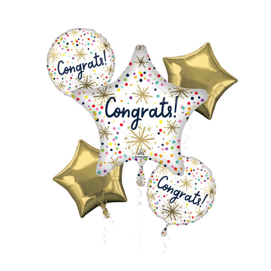 Confetti Sprinkle Congrats Foil Balloon Bouquet