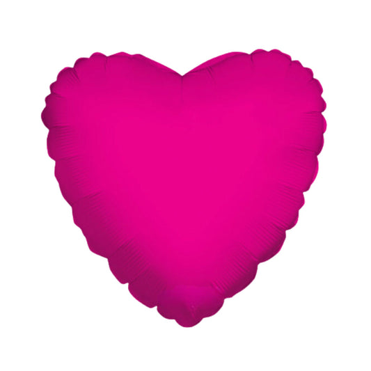Hot Pink Heart Foil Balloon 18"