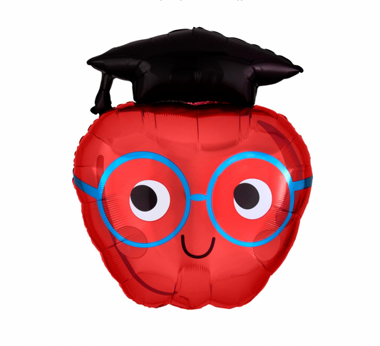 Red Apple Foil Balloon 27"