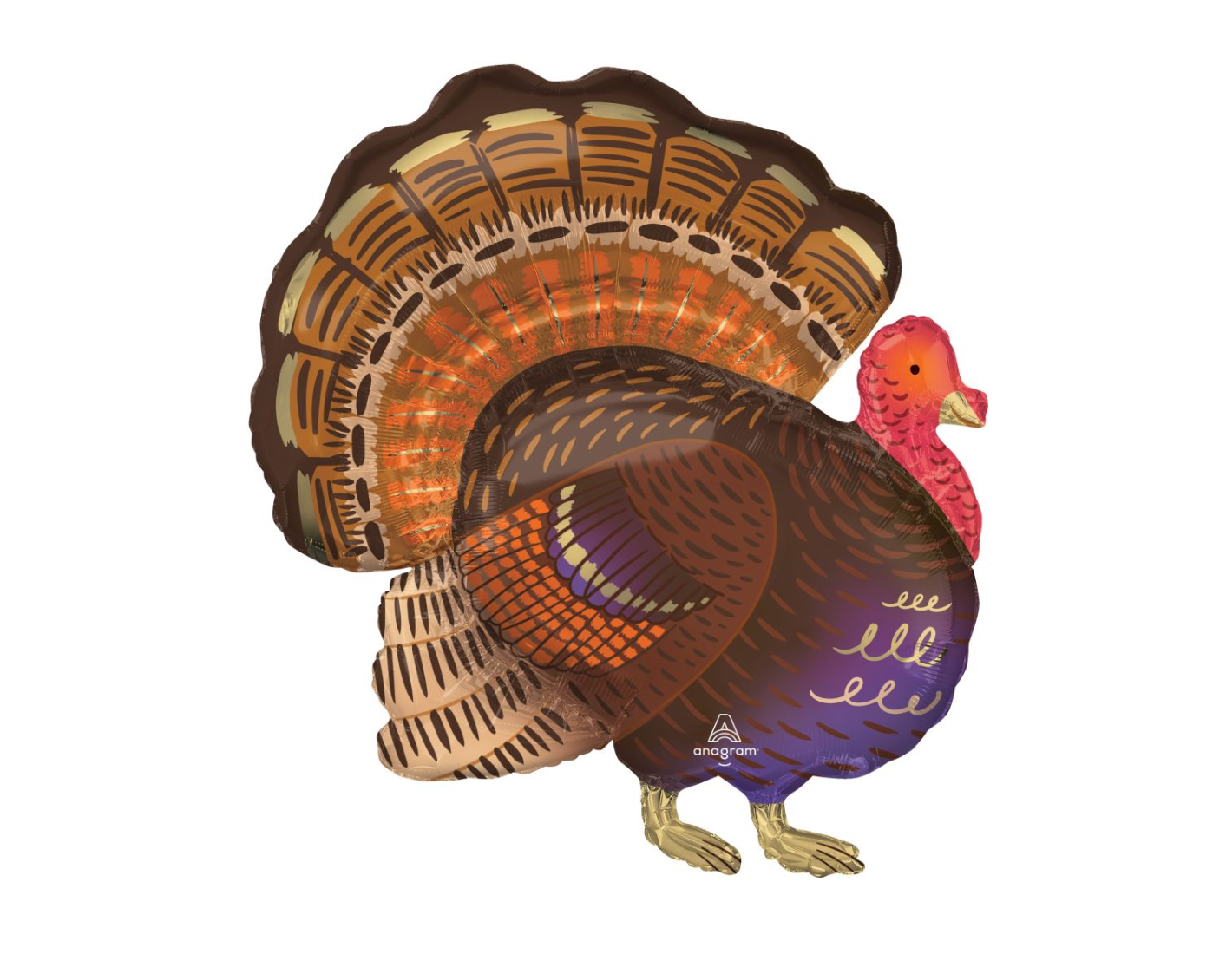 Super Shape Turkey Foil Balloon 32"