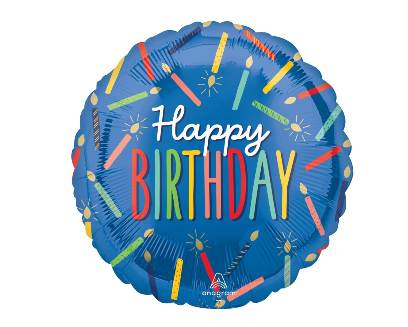 Candles Happy Birthday Balloon 18"