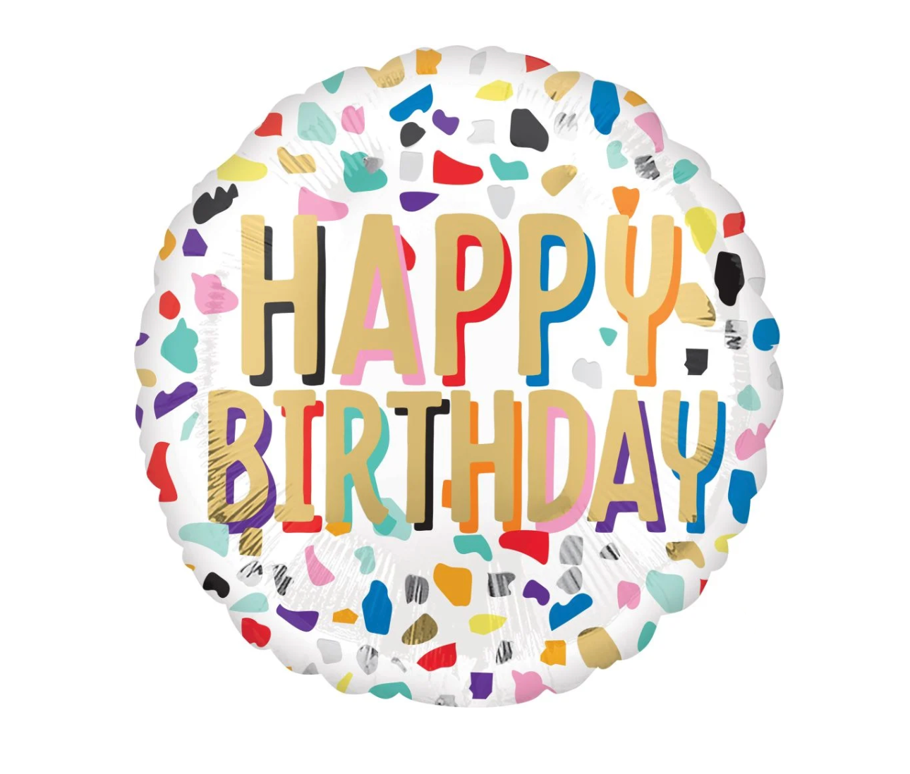 Confetti Happy Birthday Balloon 18"