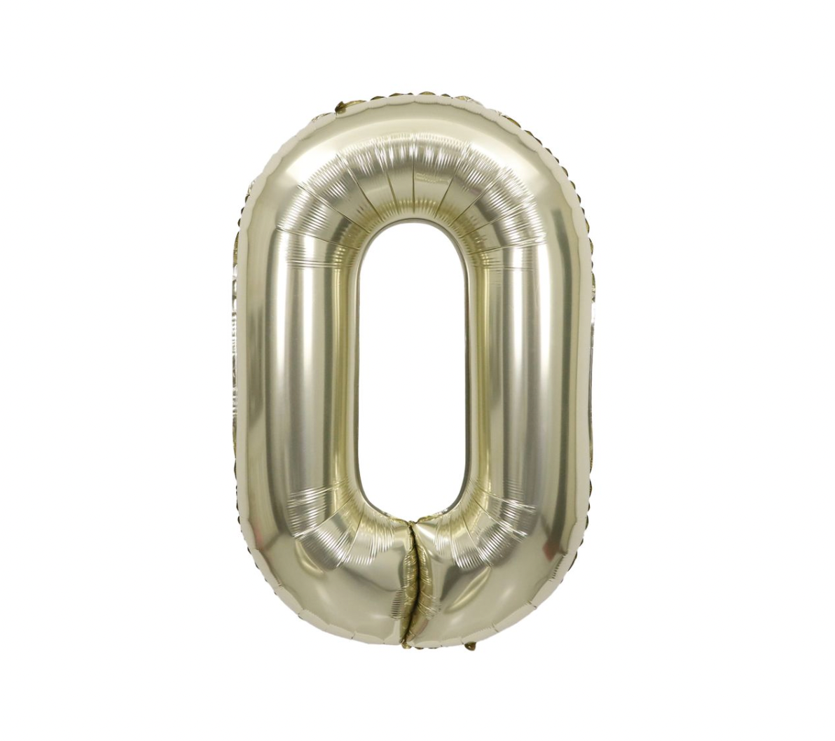 Large Number Champagne White Gold Foil Balloons 34"