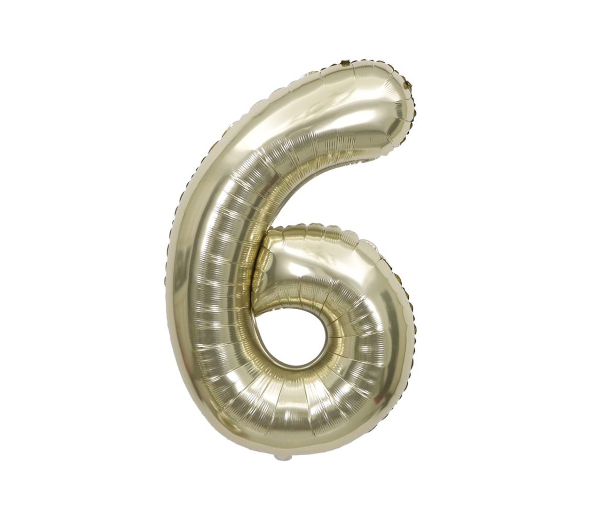 Large Number Champagne White Gold Foil Balloons 34"