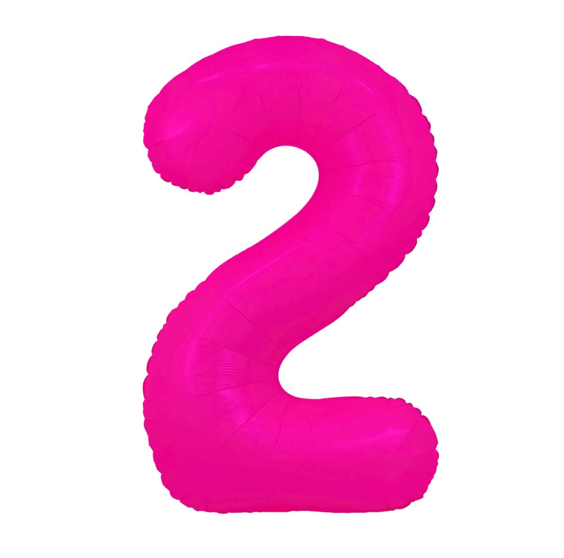 Large Number Hot Pink Neon Balloons 34"