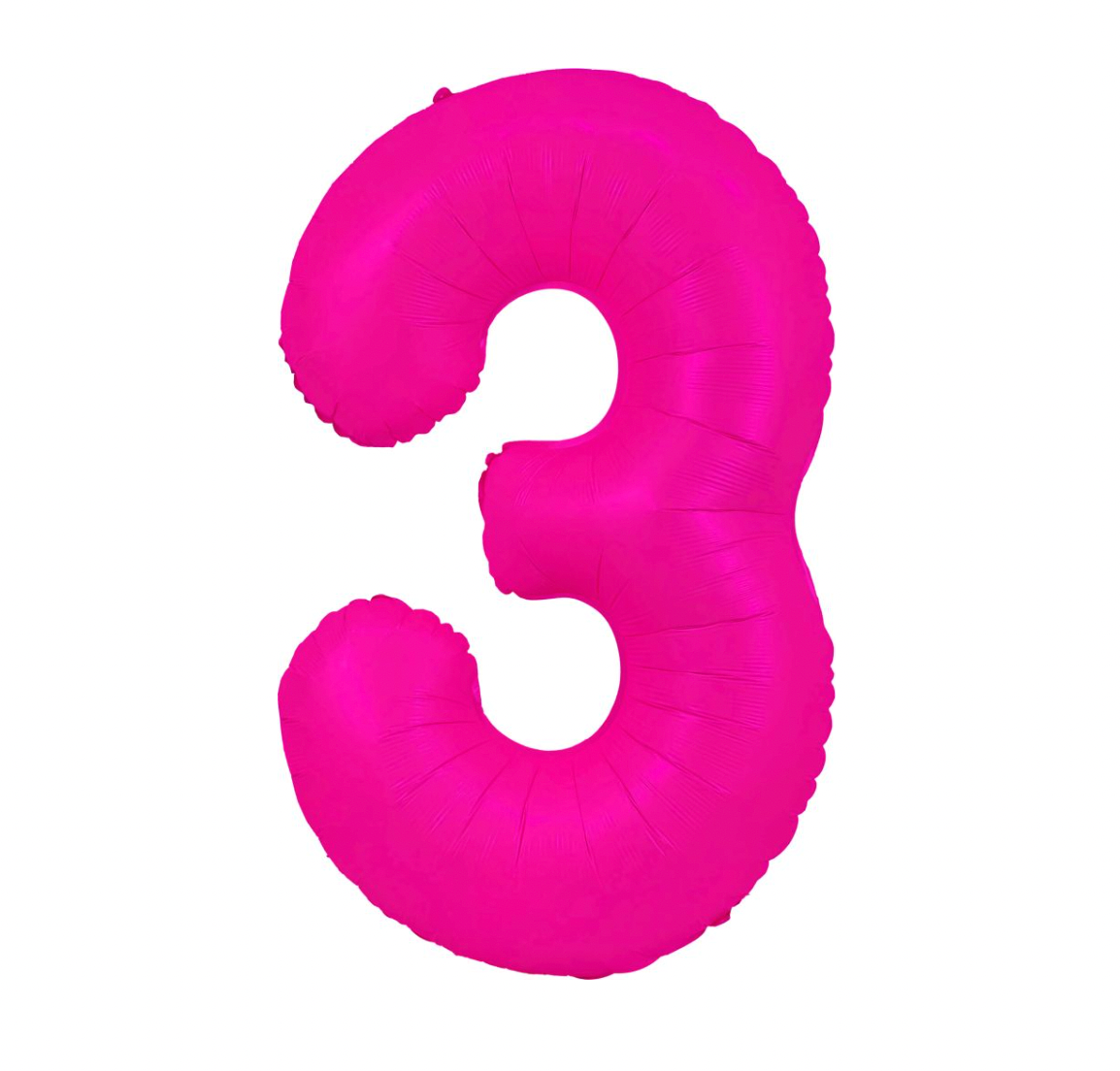 Large Number Hot Pink Neon Balloons 34"