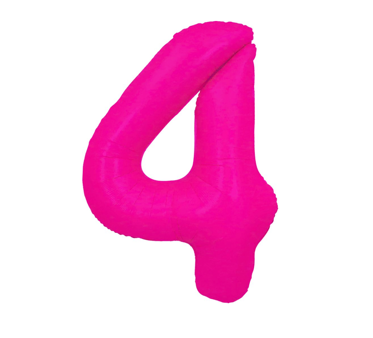 Large Number Hot Pink Neon Balloons 34"