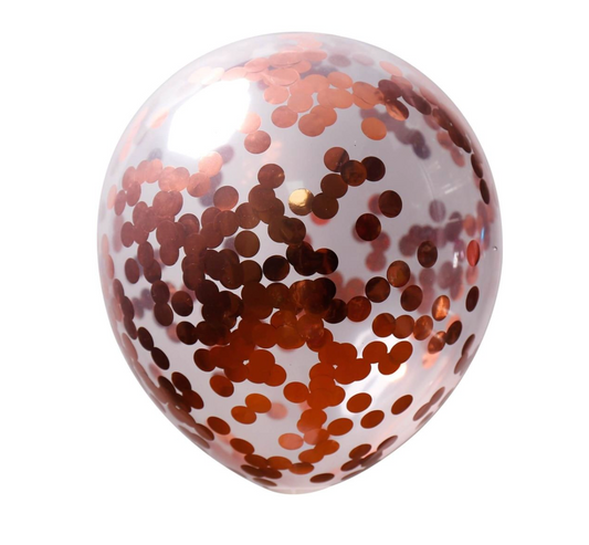 Rose Gold Confetti Balloon 11"