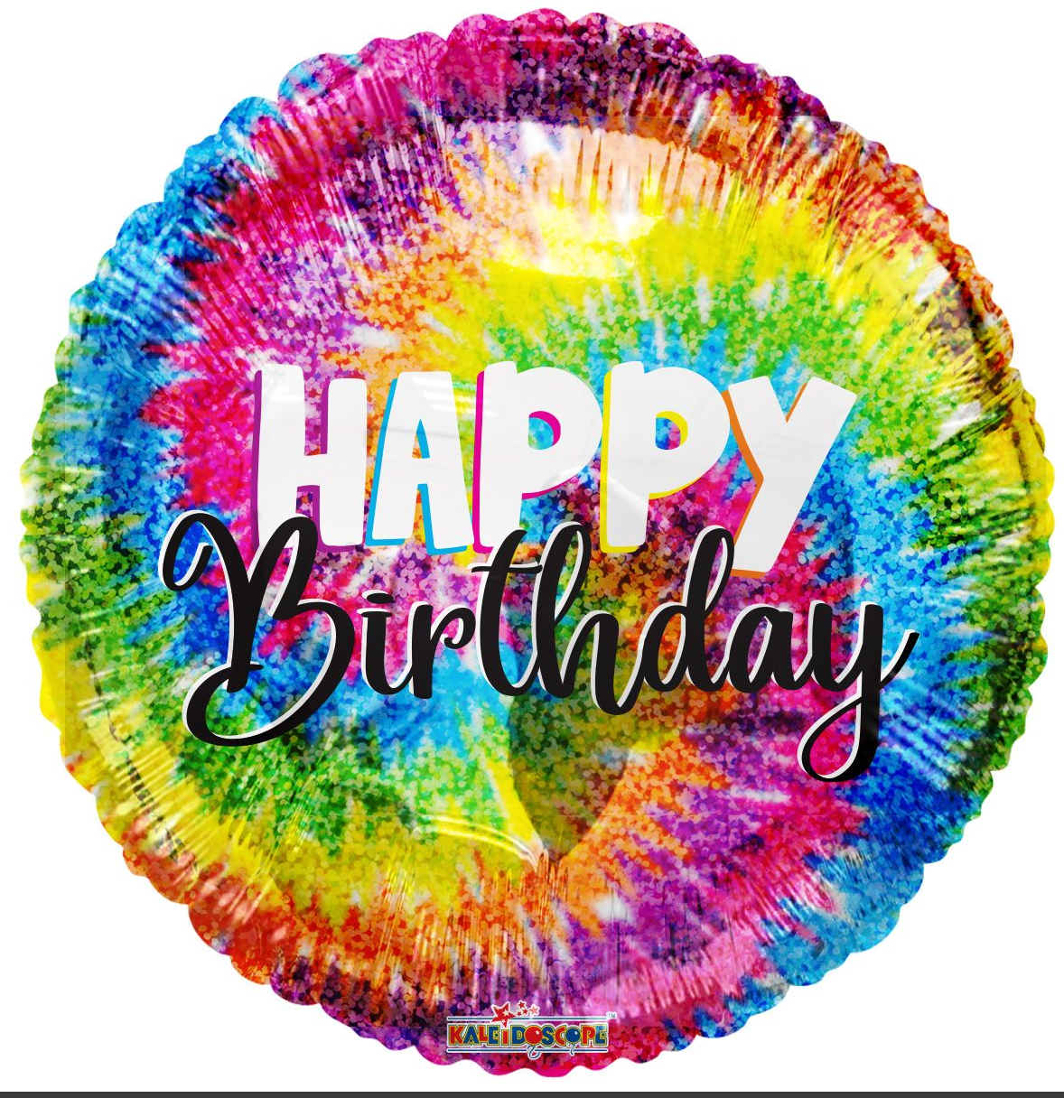 Happy Birthday Tie Dye Helium Foil Balloons 18''