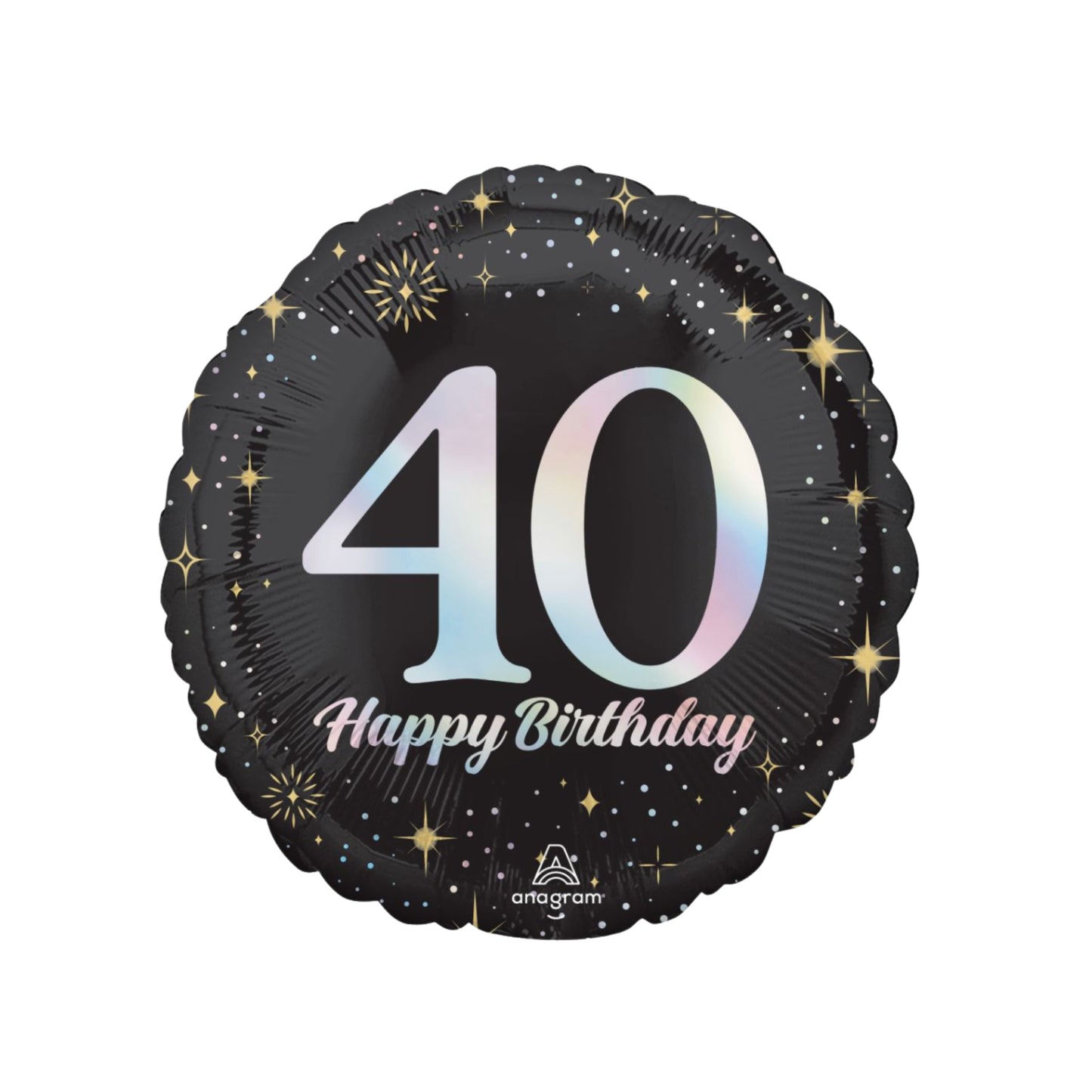 Sparkling 40th Birthday Balloon 17''