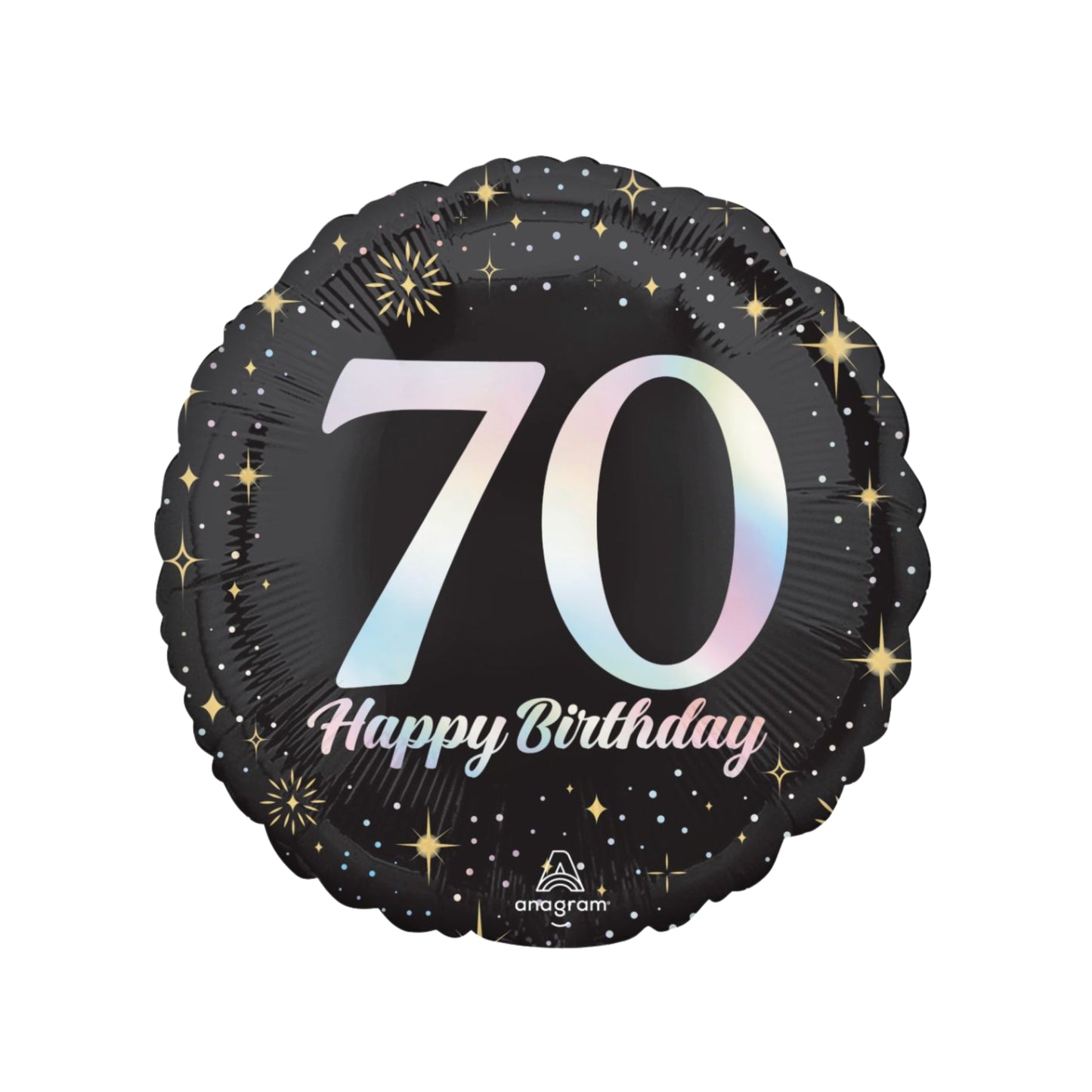 Sparkling 70th Birthday Balloon 17''