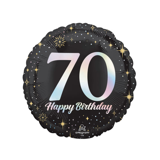 Sparkling 70th Birthday Balloon 17''