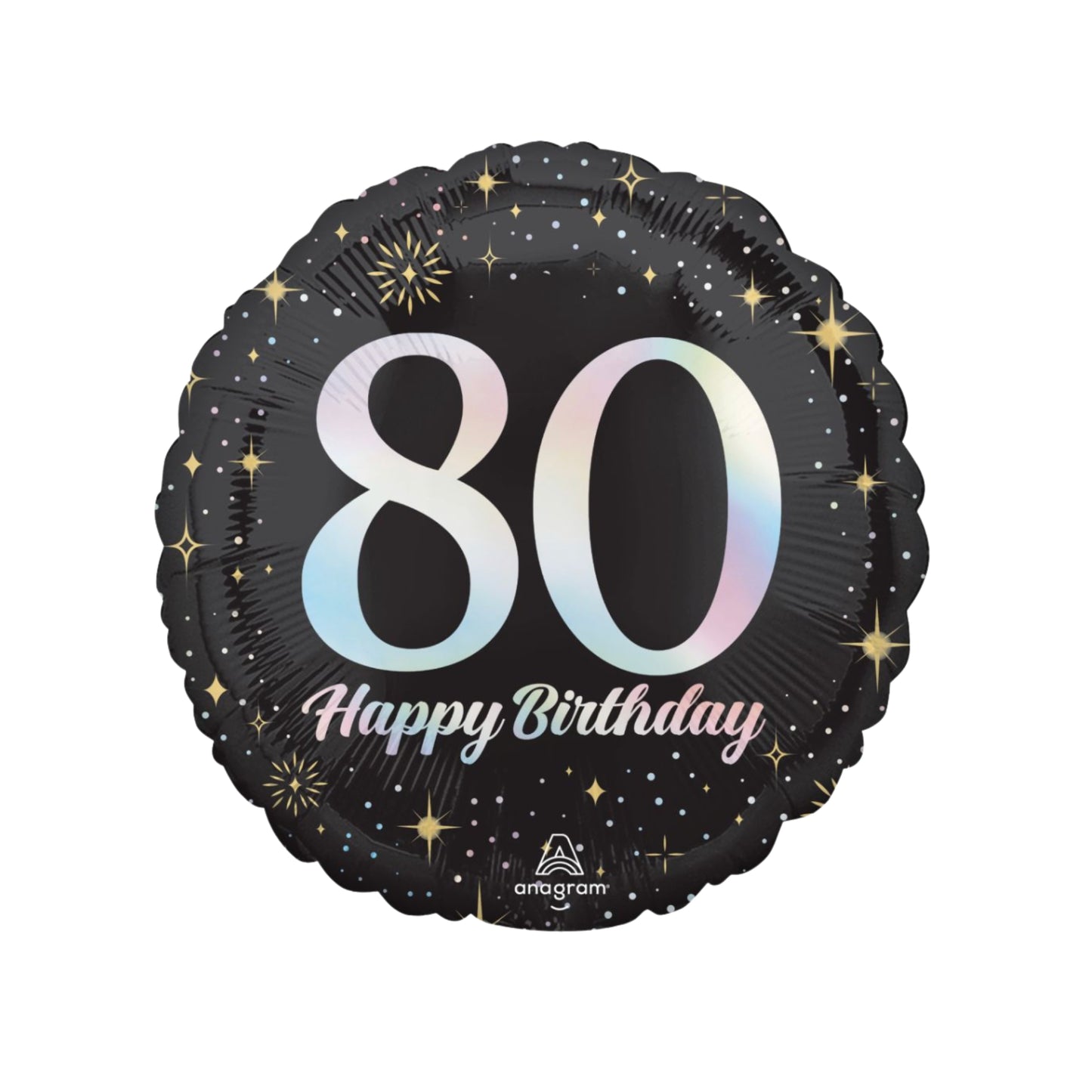 Sparkling 80th Birthday Balloon 17''
