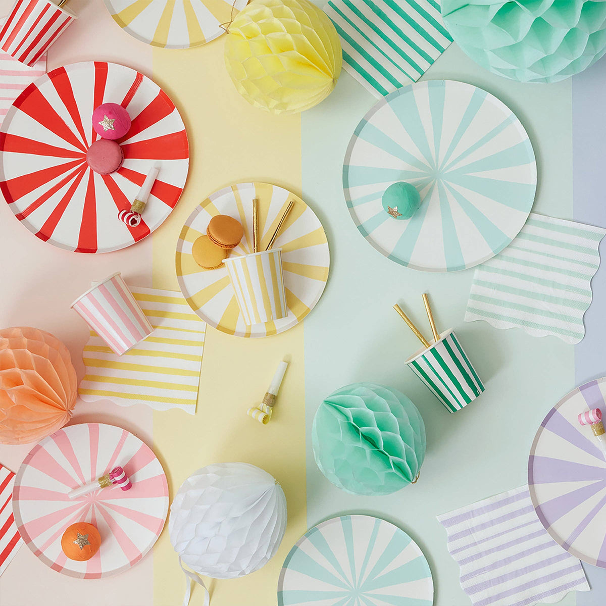 Mixed Stripe Cups