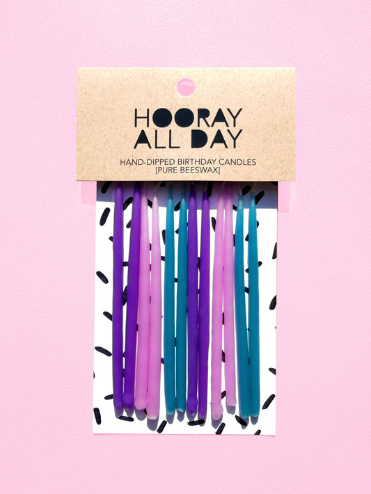 Hand-Dipped Beeswax Birthday Candles: Fairy Tale